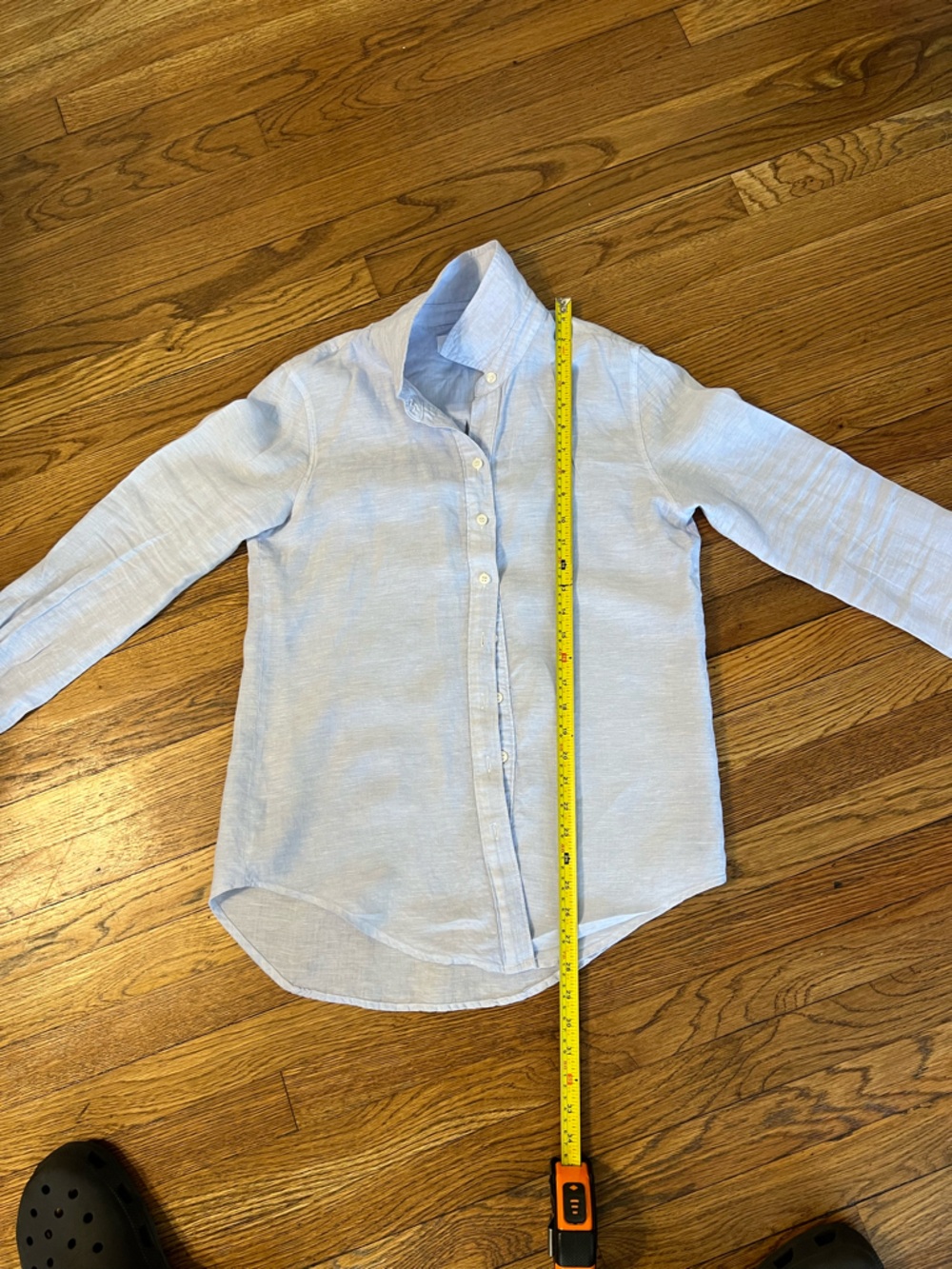 Workshop Republic Clothing Light Blue Linen Button-Down Shirt - Picture 9 of 9